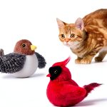 Cat Toys Potaroma Interactive Birdie Set with SilverVine Catnip 2 Pack-0