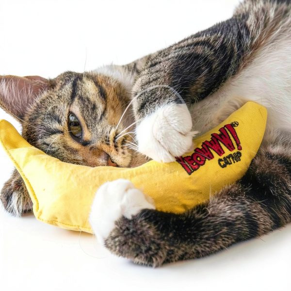 Yeowww! Catnip Toy Yellow Banana for Cats, Handmade Organic Catnip Toy-5