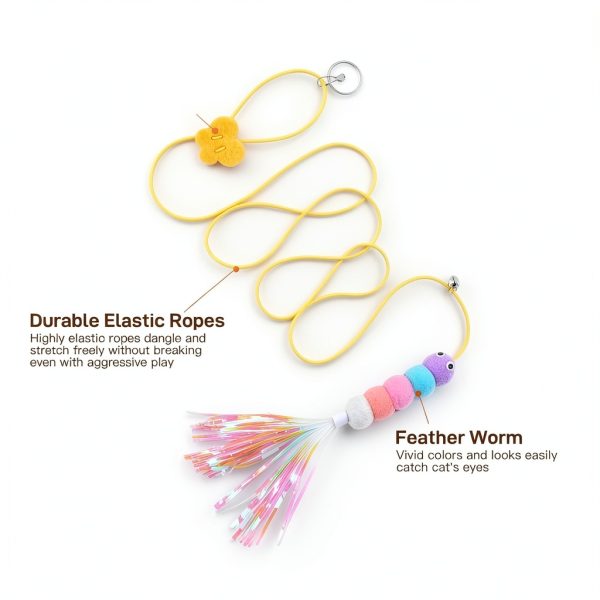 Cat Feather Toy Potaroma Interactive Hanging Kitten Play-5