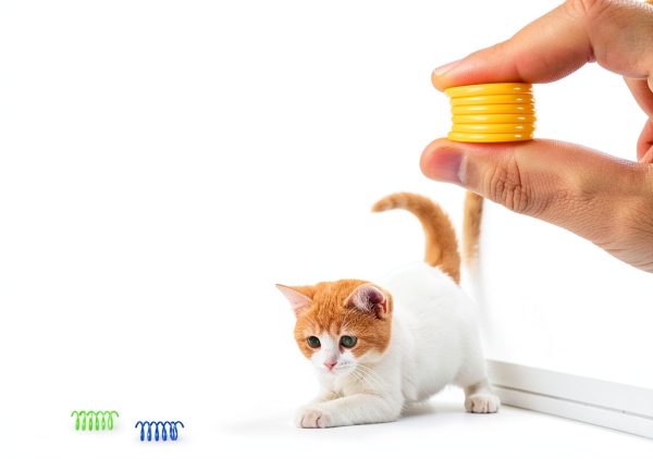 Andiker Interactive Cat Spiral Creative Spring Toy to Kill Time and Keep Fit, Sturdy and Heavy Plastic for Swatting, Biting, Hunting Kitten Toys, Colorful, 12 pcs-4