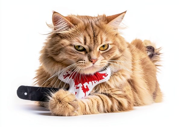 Potaroma 4Pcs Catnip Knife Toys for Indoor Cats, Crinkly Sound Kitten-4