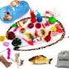 Cat Toys AILUKI 35PCS Kitten Toys Tunnel Feather Teaser Catnip Fish-0