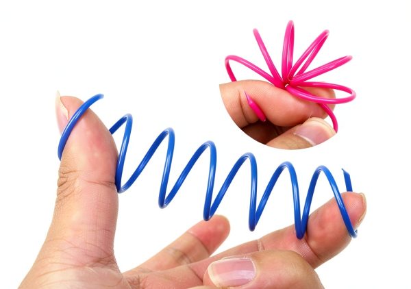 Andiker Interactive Cat Spiral Creative Spring Toy to Kill Time and Keep Fit, Sturdy and Heavy Plastic for Swatting, Biting, Hunting Kitten Toys, Colorful, 12 pcs-2