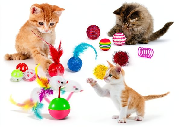 Cat Toys AILUKI 35PCS Kitten Toys Tunnel Feather Teaser Catnip Fish-2