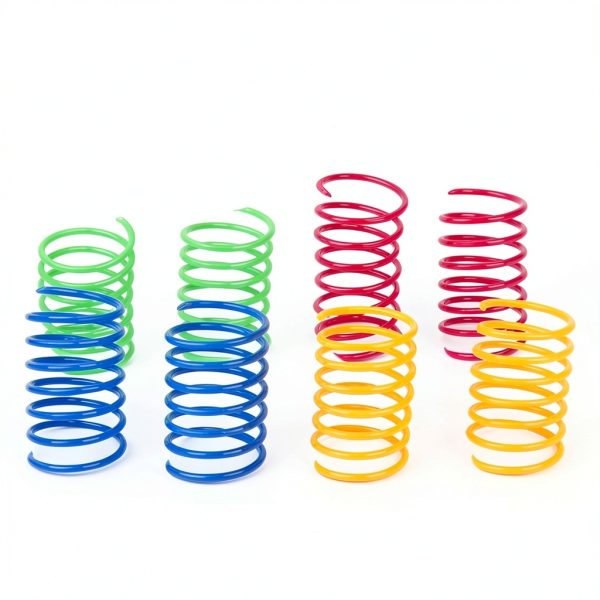 Andiker Interactive Cat Spiral Creative Spring Toy to Kill Time and Keep Fit, Sturdy and Heavy Plastic for Swatting, Biting, Hunting Kitten Toys, Colorful, 12 pcs-5