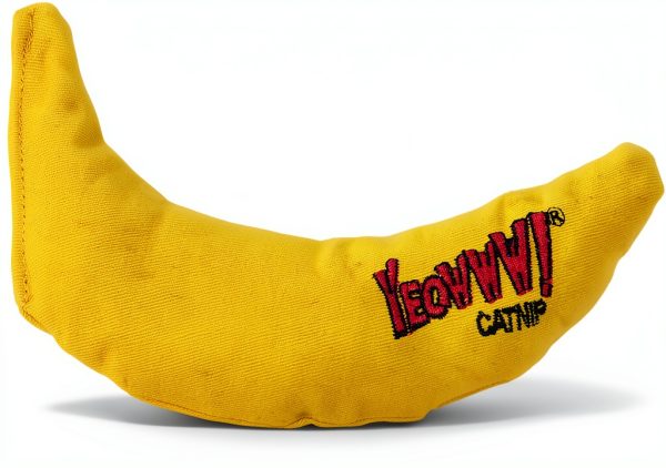 Yeowww! Catnip Toy Yellow Banana for Cats, Handmade Organic Catnip Toy-0