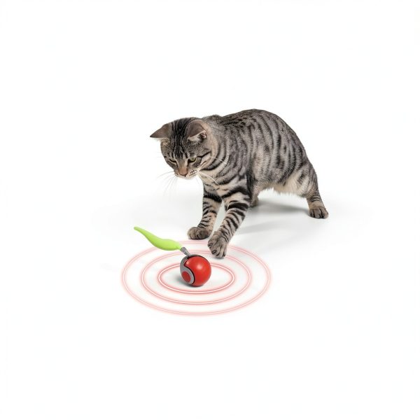 Moving Ball Cat Toy Potaroma Interactive Rechargeable Orange Ball-3