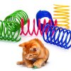 ISMARTEN Cat Spring Toy 60 Pack Interactive Toy Plastic Coil Springs-4