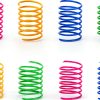 ISMARTEN Cat Spring Toy 60 Pack Interactive Toy Plastic Coil Springs-0