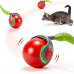 Moving Ball Cat Toy Potaroma Interactive Rechargeable Orange Ball-0