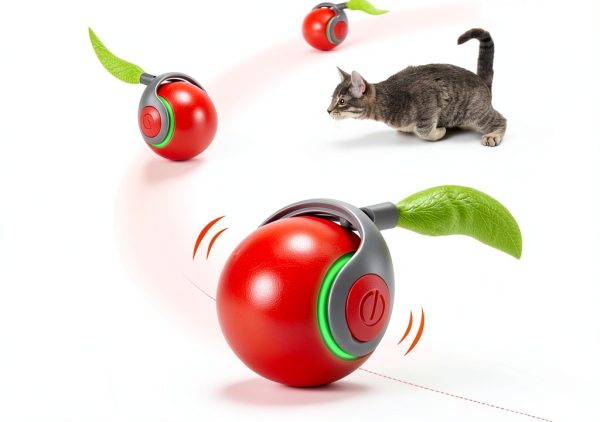 Moving Ball Cat Toy Potaroma Interactive Rechargeable Orange Ball-0