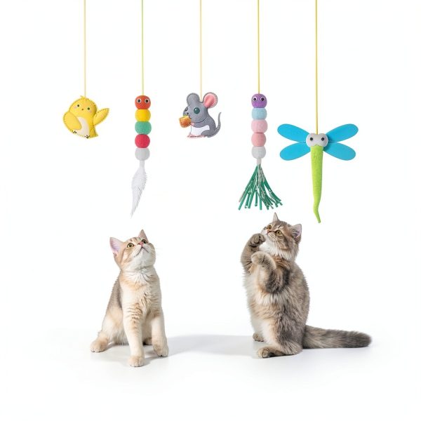 Cat Feather Toy Potaroma Interactive Hanging Kitten Play-2