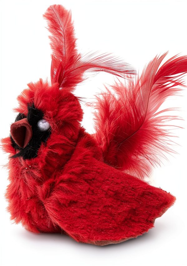 OurPets Play-N-Squeak Real Birds Cat Toy with Catnip Fly Over-0