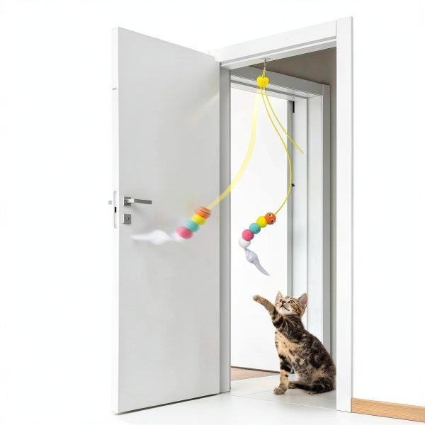 Cat Feather Toy Potaroma Interactive Hanging Kitten Play-1