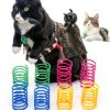ISMARTEN Cat Spring Toy 60 Pack Interactive Toy Plastic Coil Springs-5