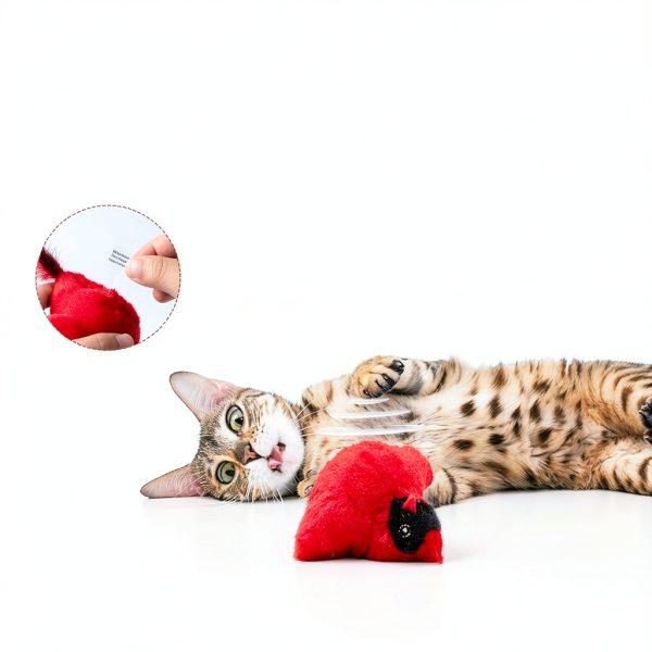 Cat Toys Potaroma Interactive Birdie Set with SilverVine Catnip 2 Pack-4